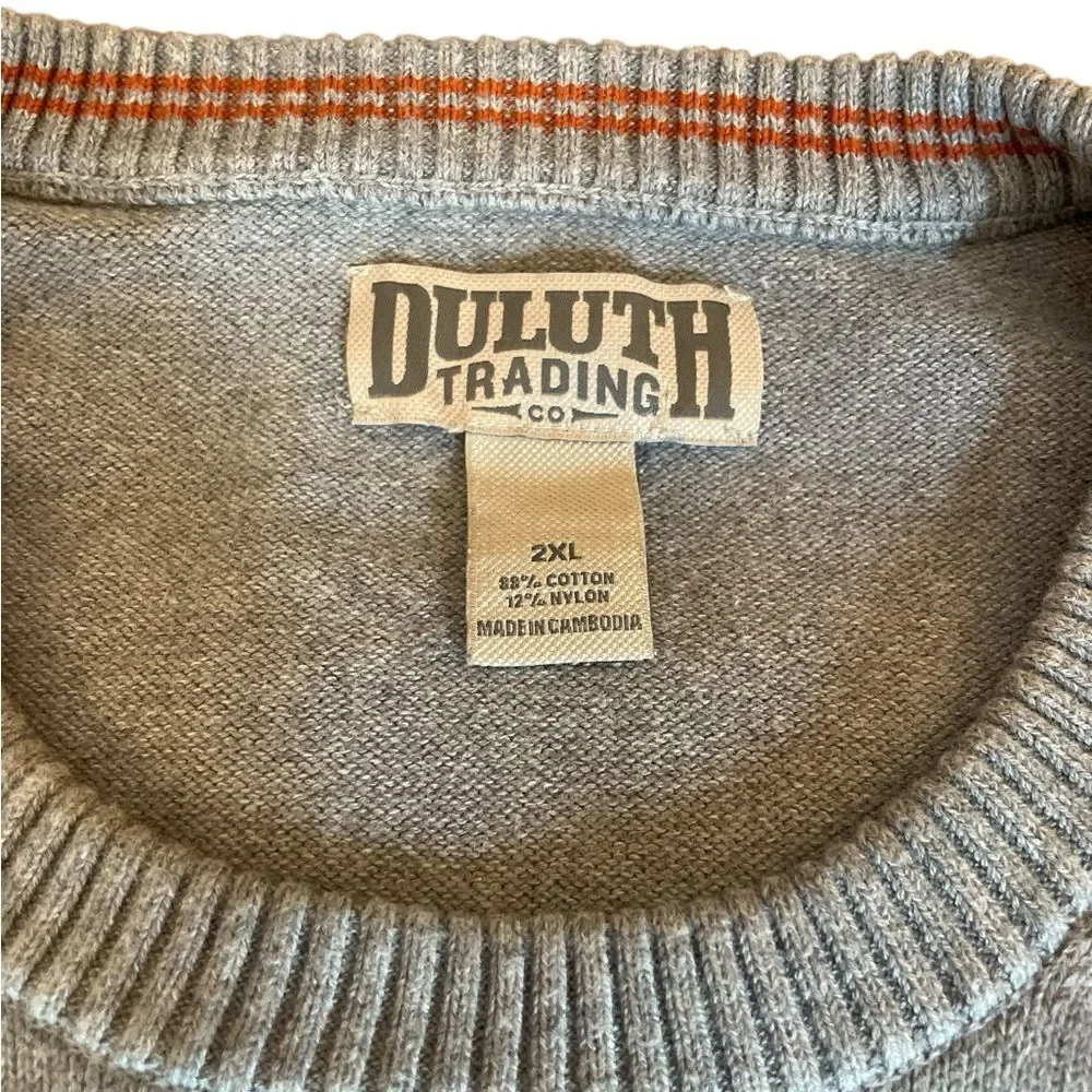 Duluth Trading Company Strongarm Crew Sweater Mens Size XXL Gray